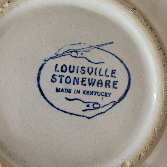 Louisville Stoneware Chip and Dip Platter with Attached Bowl Acorn & Oak Print - Picture 4 of 4